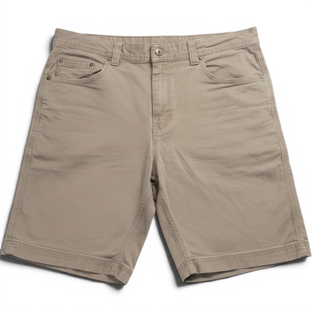 Prana Zion Mens Khaki Tan Stretch Outdoor Hiking Shorts Size 38W x 9L